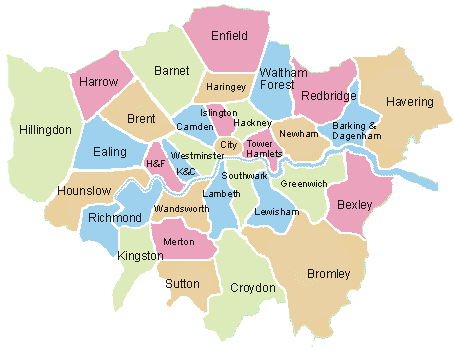 Карта районов Лондона - полезно разобраться!